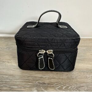 Ann taylor the loft quilted jewelry box black